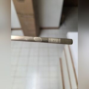 Vintage Korean Flat Metal Chopsticks - Engraved Crane & Greek Key Design